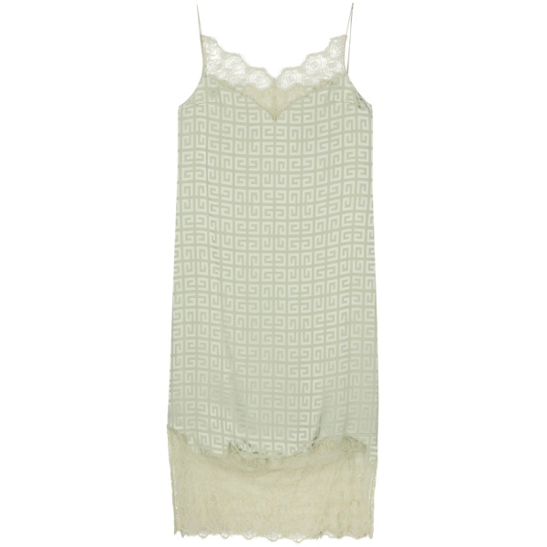4G-jacquard midi slip dress