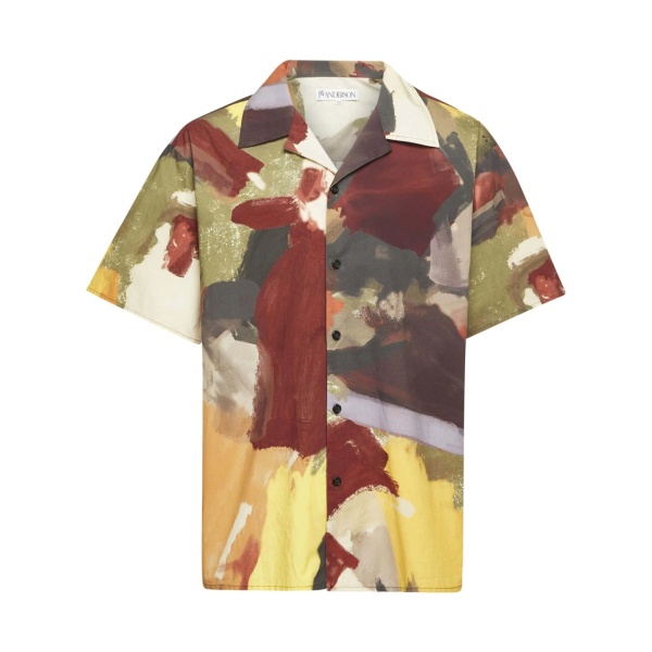 abstract-print cotton shirt