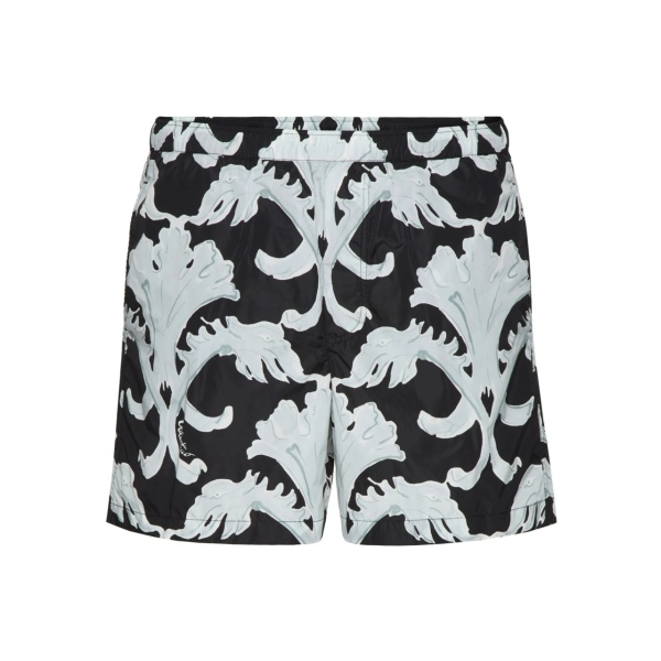 abstract-print elasticated-waist swim shorts