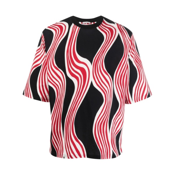 abstract-print short-sleeve T-shirt