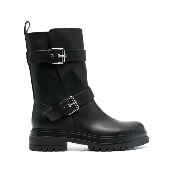 Amphibian buckled ankle boots