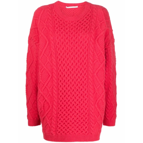 Aran crew neck jumper