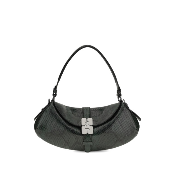 B-Kat snake-effect buckle shoulder bag