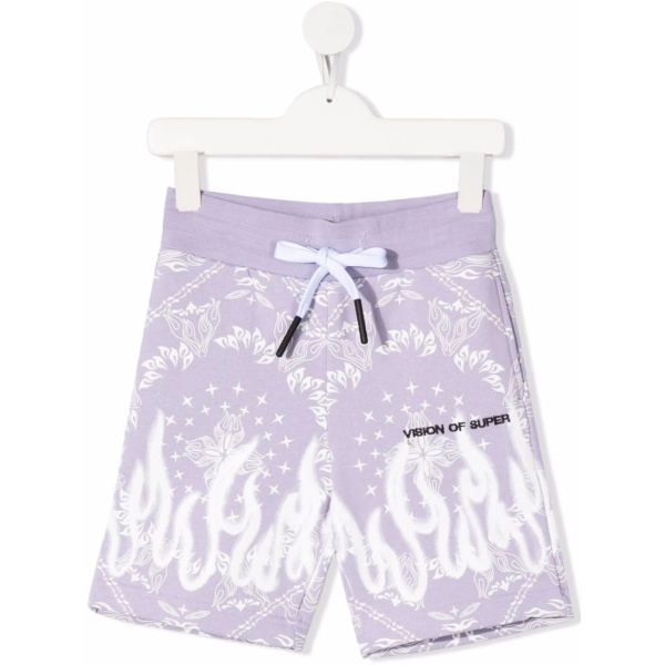 bandana-print cotton shorts