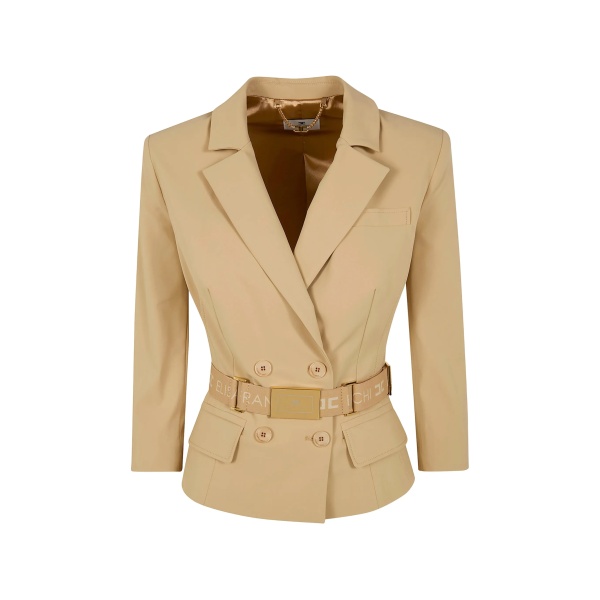 belted double-breasted jacket