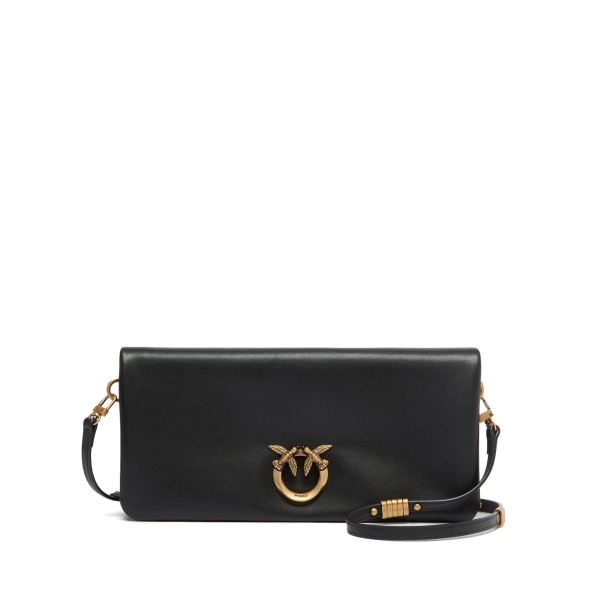 bird hardware leather shoulder bag