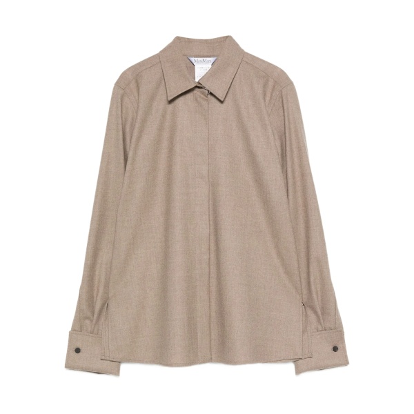 button-cuff cashmere shirt