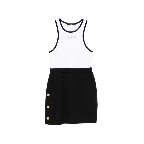button-embellished dress