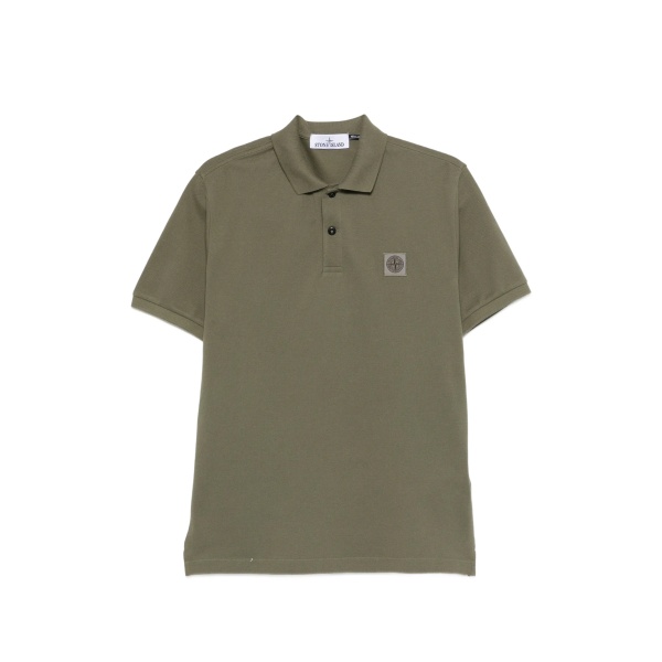 button logo-patch polo shirt