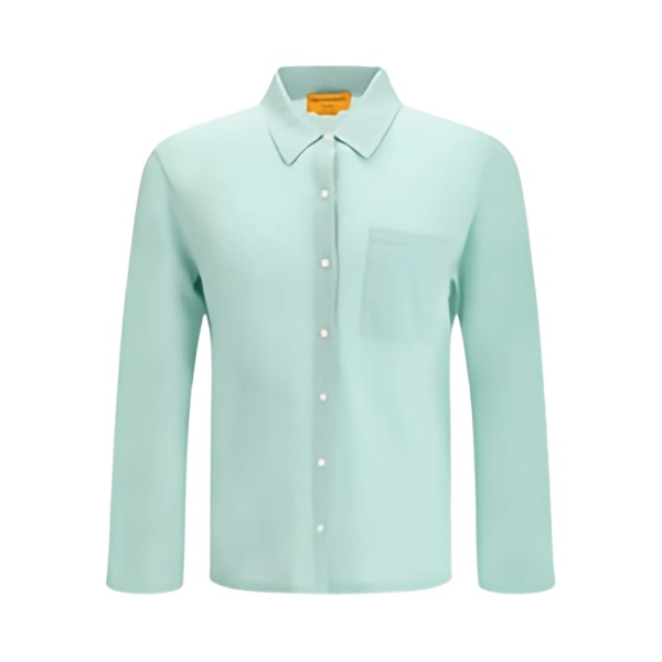 buttoned chest-pocket shirt