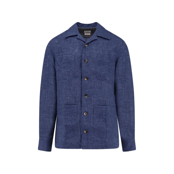 buttoned front-pocket shirt