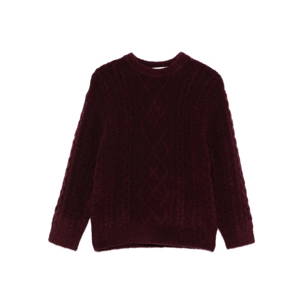 cable-knit sweater