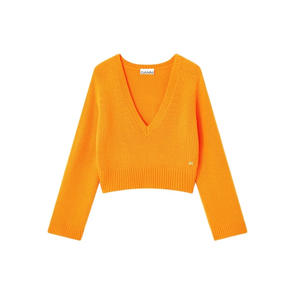 cashmere deep-V-neck sweater