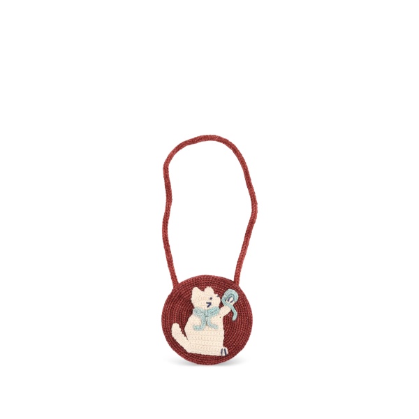 cat-motif circle bag