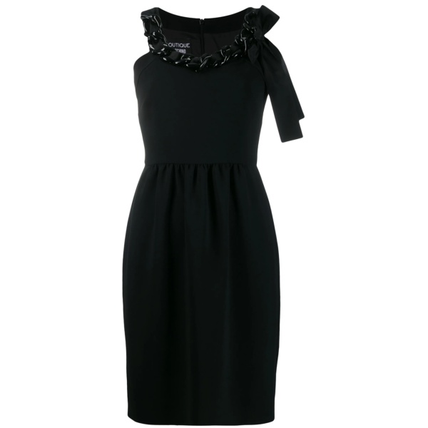 chain-embellished mini dress