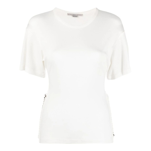 chain-link detail short-sleeve T-shirt