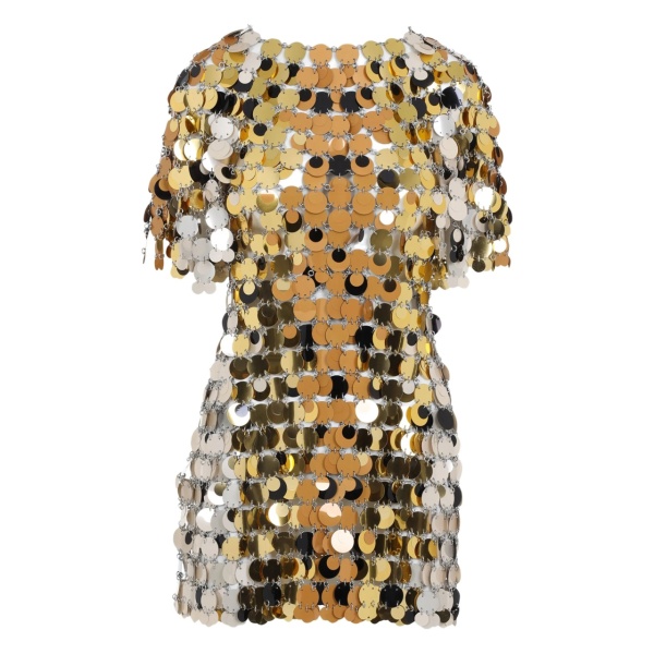chainmail-embellished mini dress