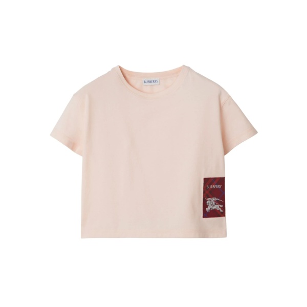 Check Label cotton T-shirt