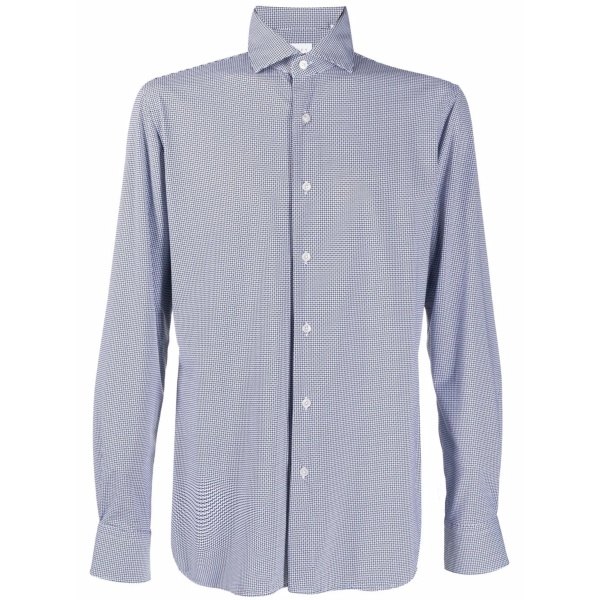 check-print button-up shirt