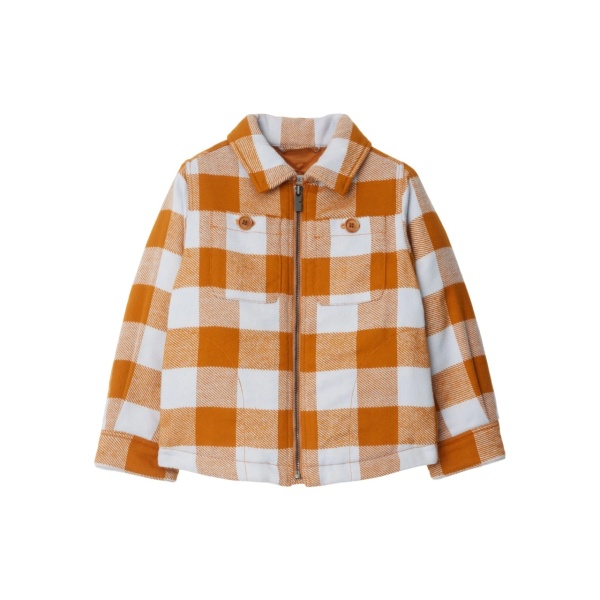 check-print cotton jacket