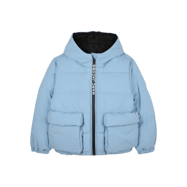checked puffer jacket