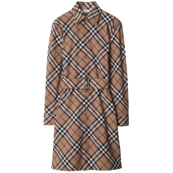 checked shirt dress