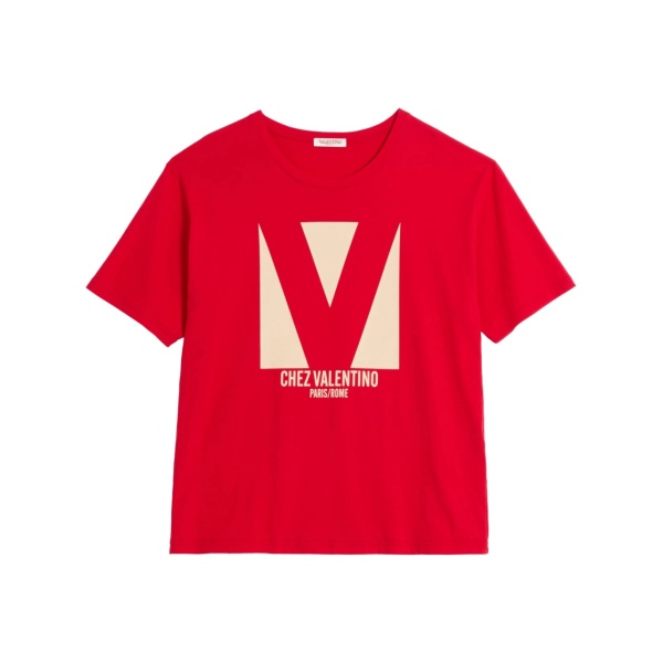 Chez Valentino-print T-shirt