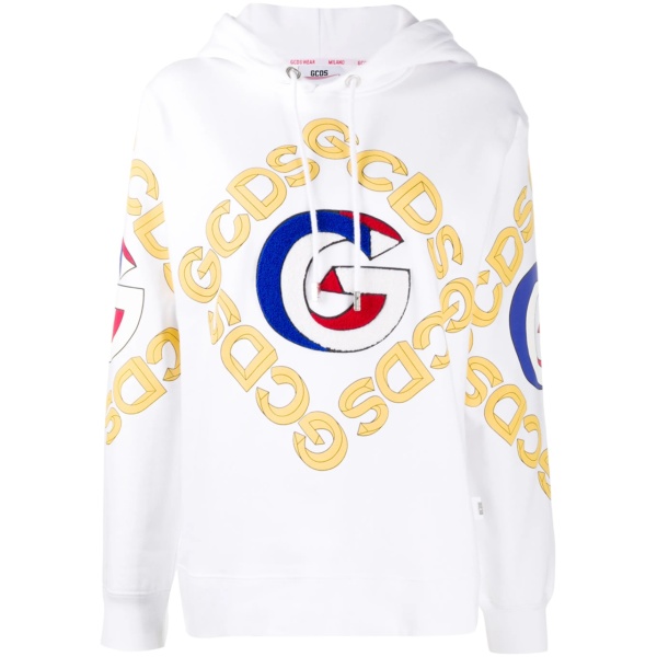 college logo print hoodie