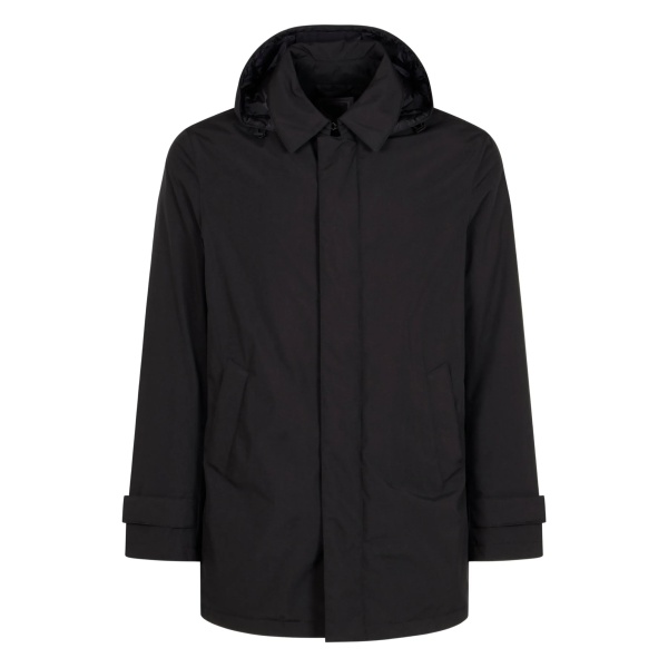 concelaled front hooded jacket