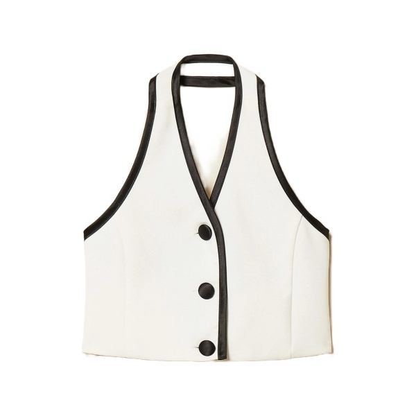 contrast-piping waistcoat