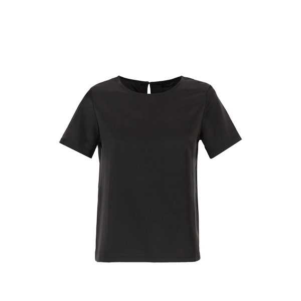 contrasting texture T-shirt
