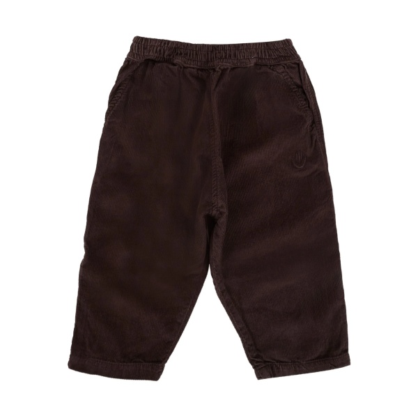 corduroy elasticated-waist trousers