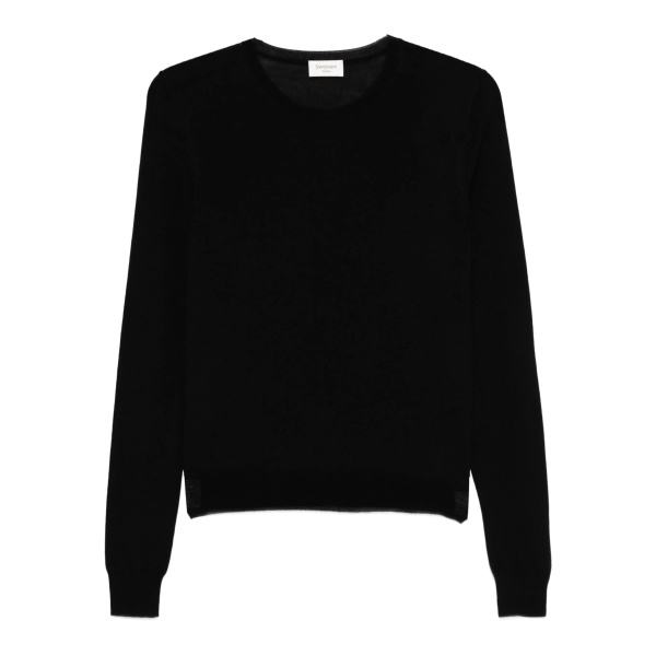crew-neck wool top
