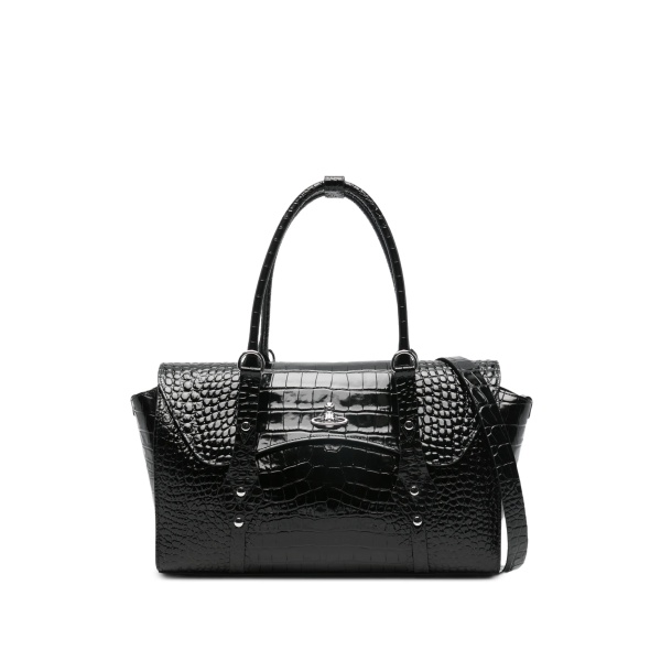 croc-effect orb tote bag