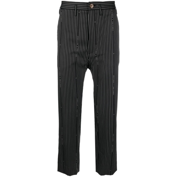 Cruise stripe-print cropped trousers