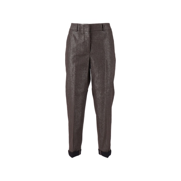 cuffed tapered trousers
