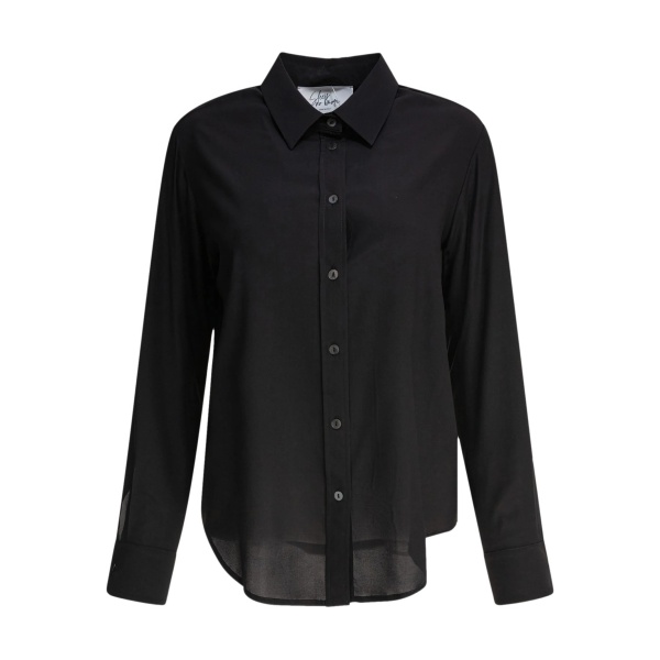 curved-hem button-down shirt