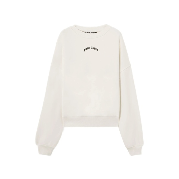 curved-logo sweatshirt