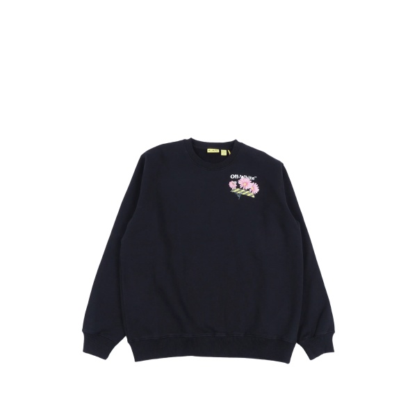 daisy-print crew-neck sweatshirt