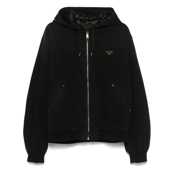 denim hooded jacket