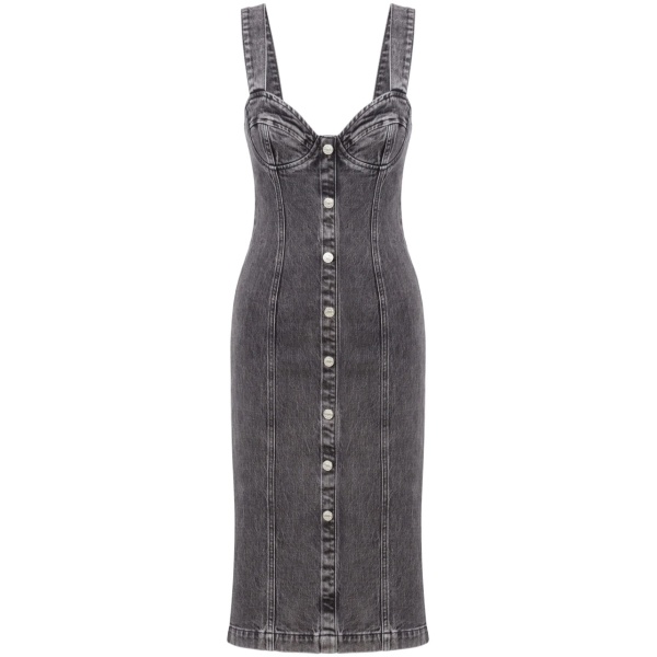 denim midi dress