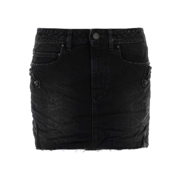 denim mini skirt