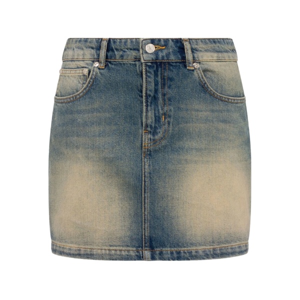 denim mini skirt