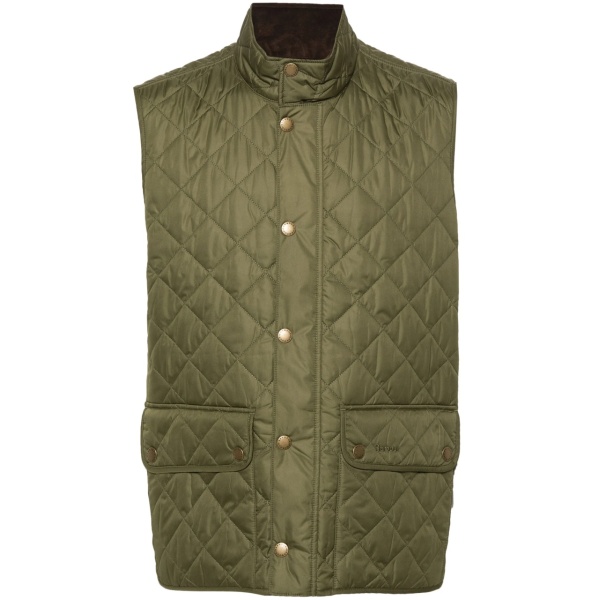 diamond-quilted logo-embroidered gilet