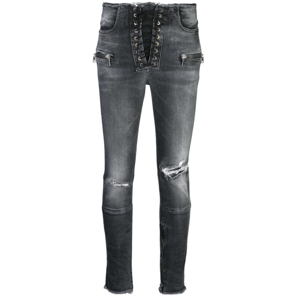 distressed skinny jeans