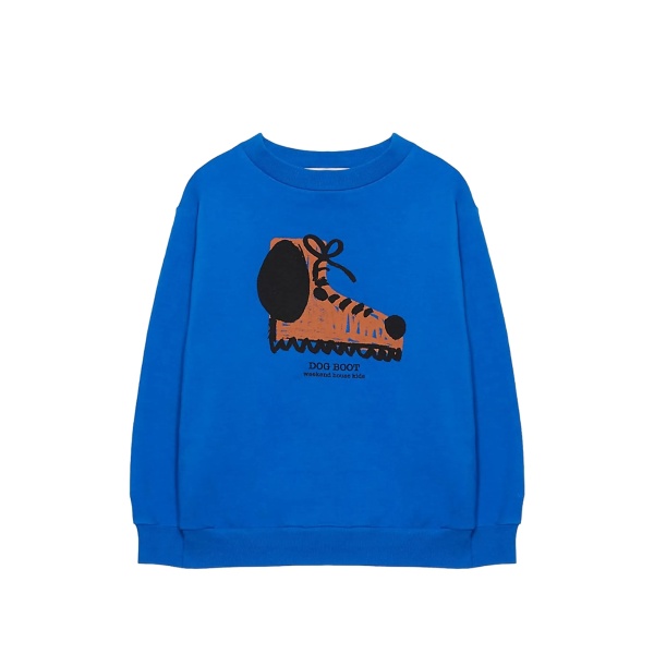 dog boot graphic-print sweater