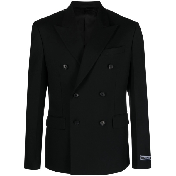 double-breasted virgin wool blazer