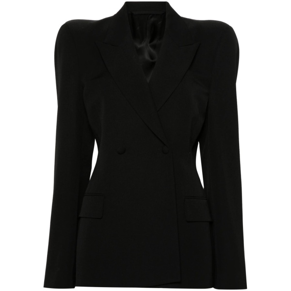double-breasted wool blazer