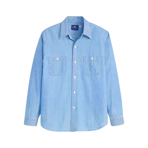 double-pocket denim shirt
