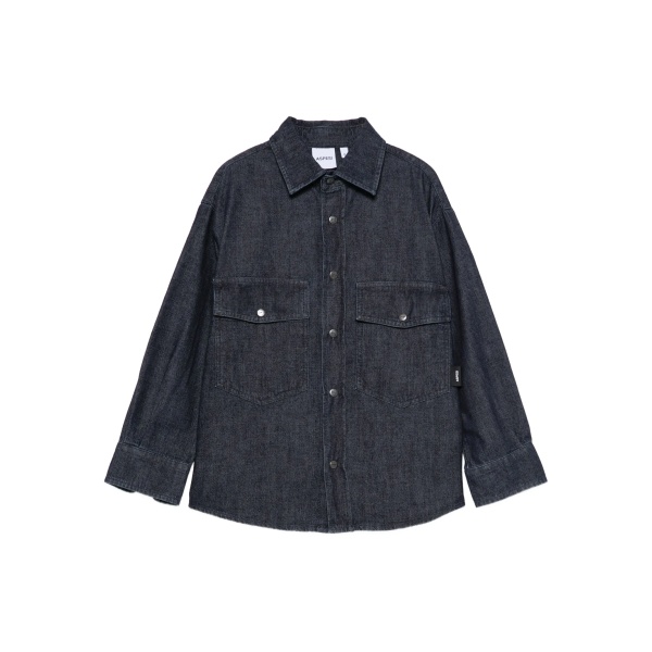 double-pocket denim shirt